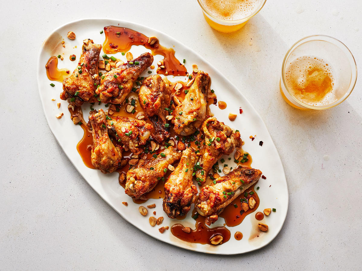 ck-These Air-Fried Spicy Chicken Wing Drumettes Are Super Crispy Spicy Air-Fried Chicken Drummettes